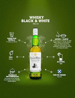Whisky Scotch Black & White Blended