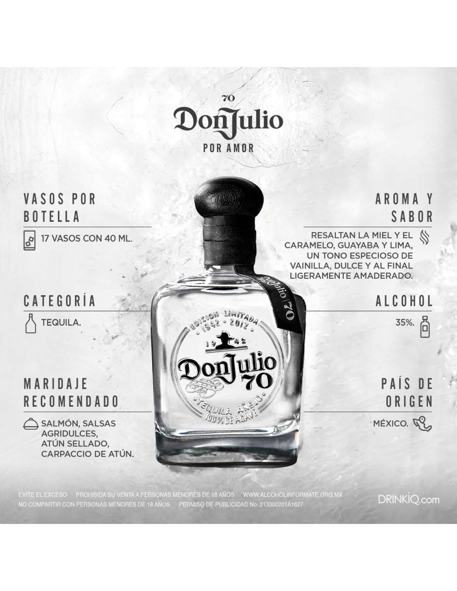 Tequila 70 tipo Cristalino 700 ml 5