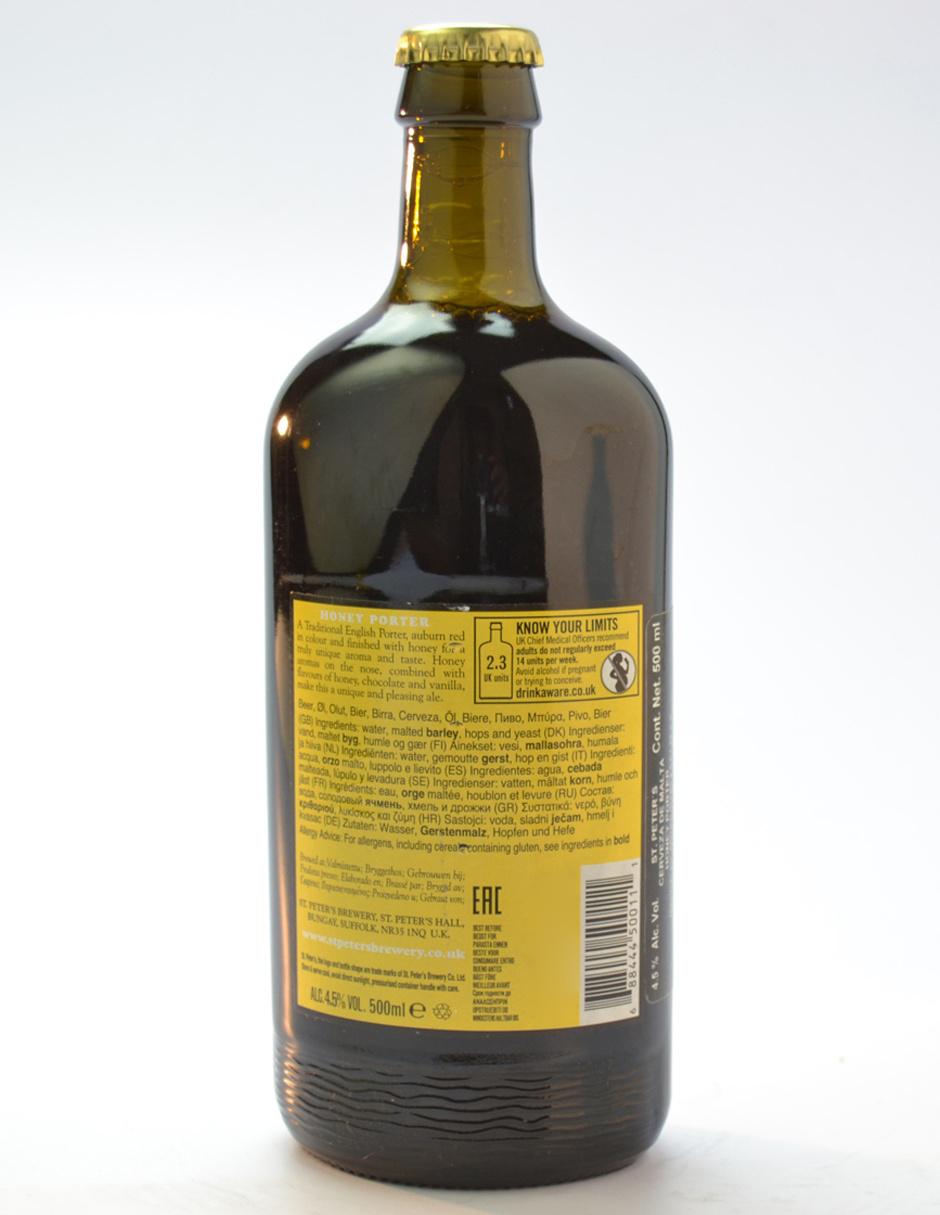 Cerveza obscura Honey Porter miel 500 ml 2