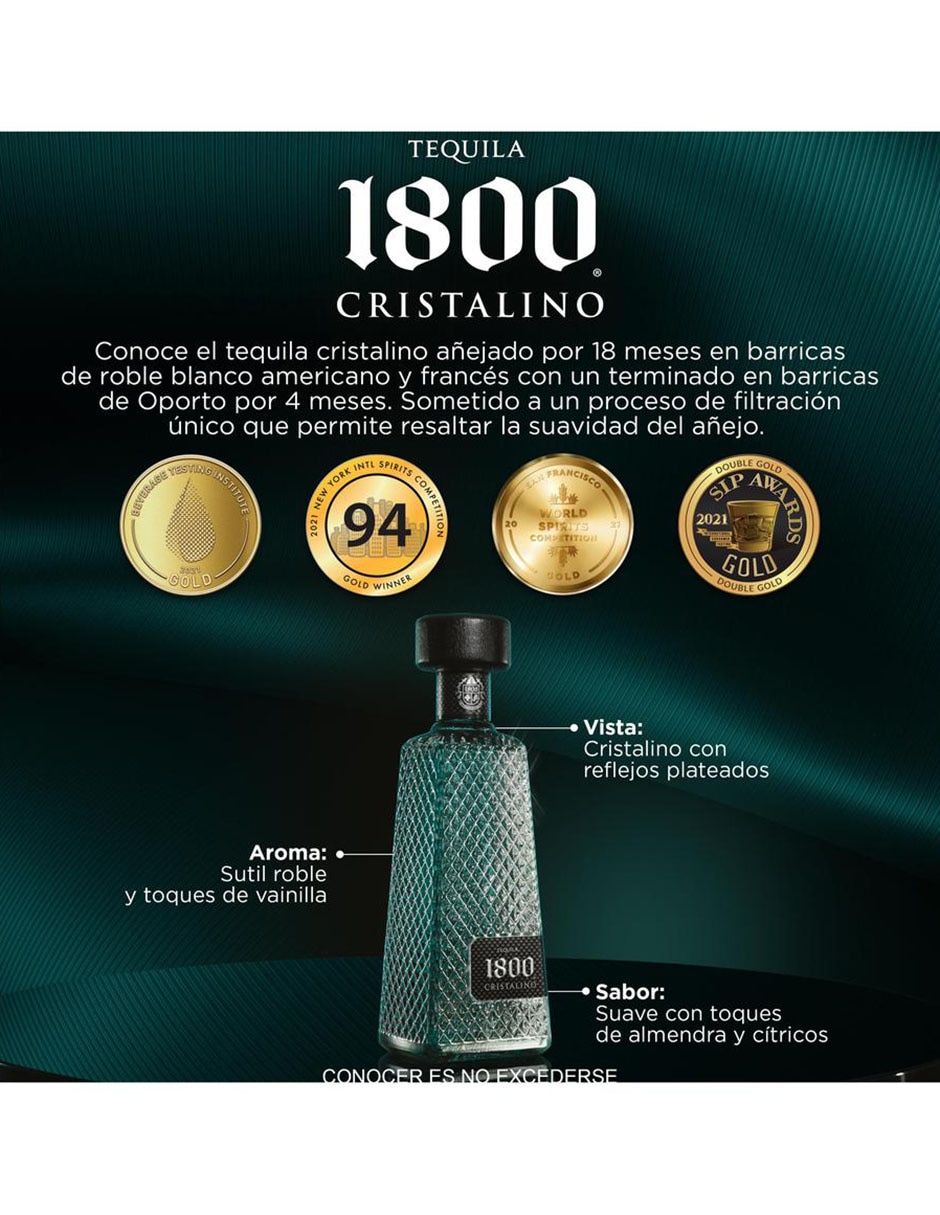 Tequila tipo Cristalino 700 ml 2
