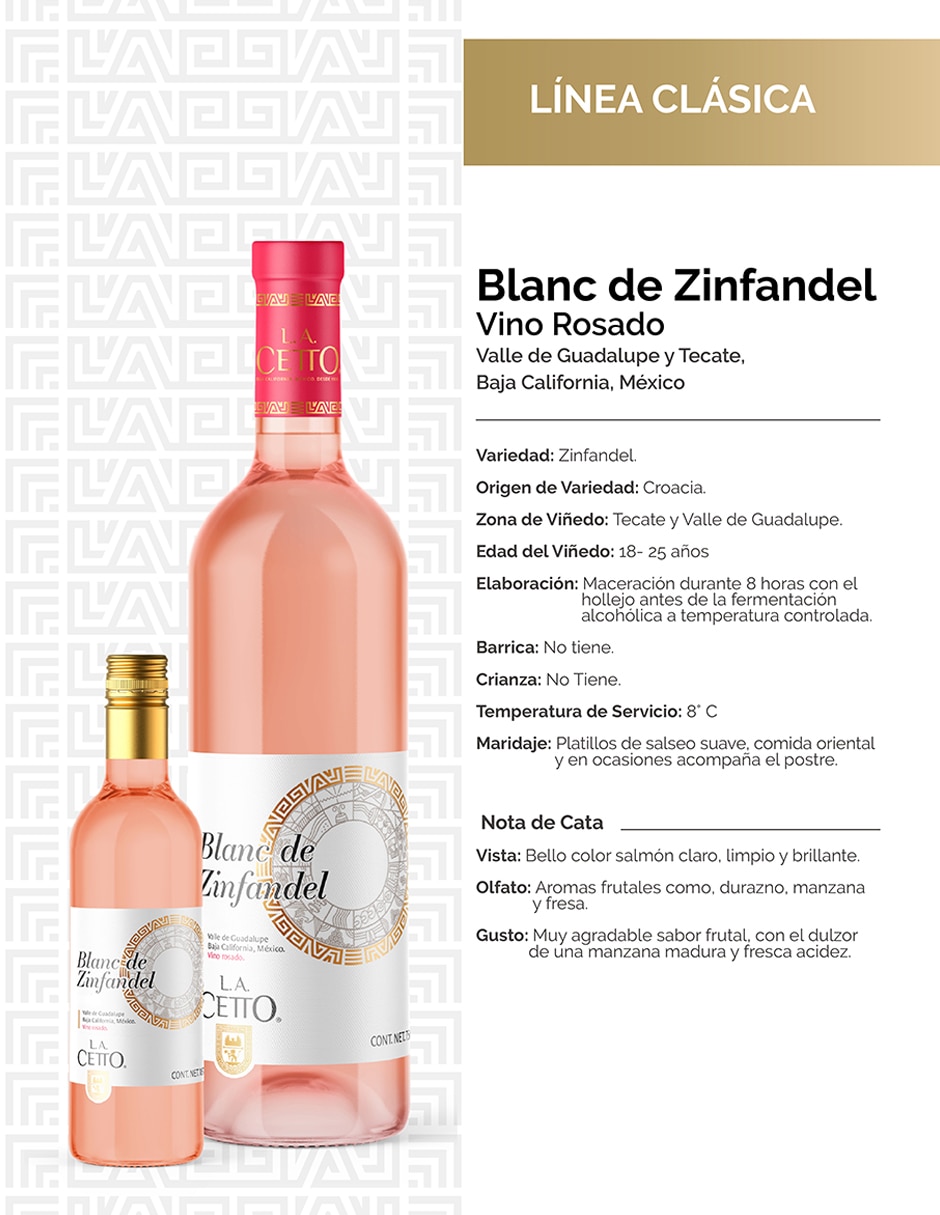 Vino rosado varietal semi seco Zinfandel