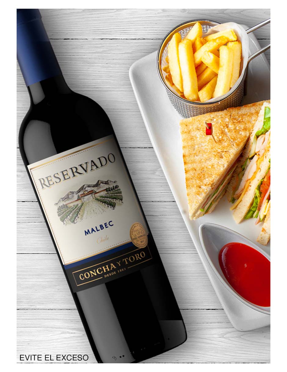 Vino tinto Reservado Malbec 750 ml 3