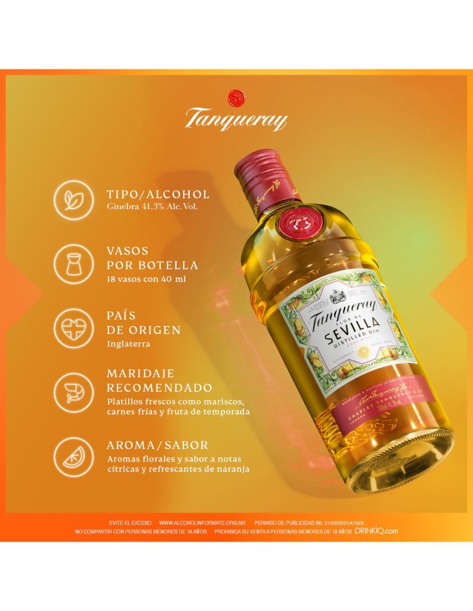 Ginebra Flor de Sevilla 750 ml 5
