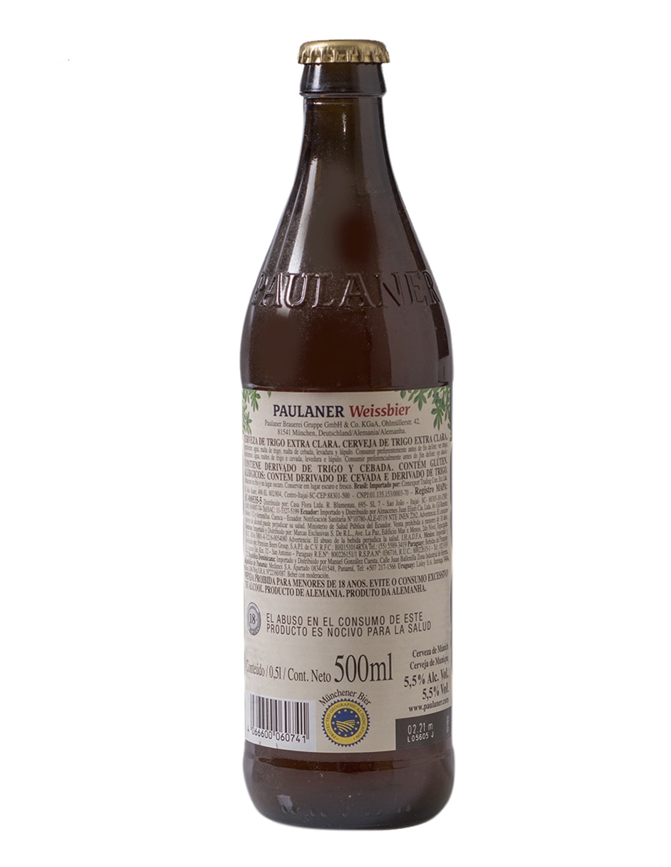 Cerveza clara Weissbier 500 ml 3