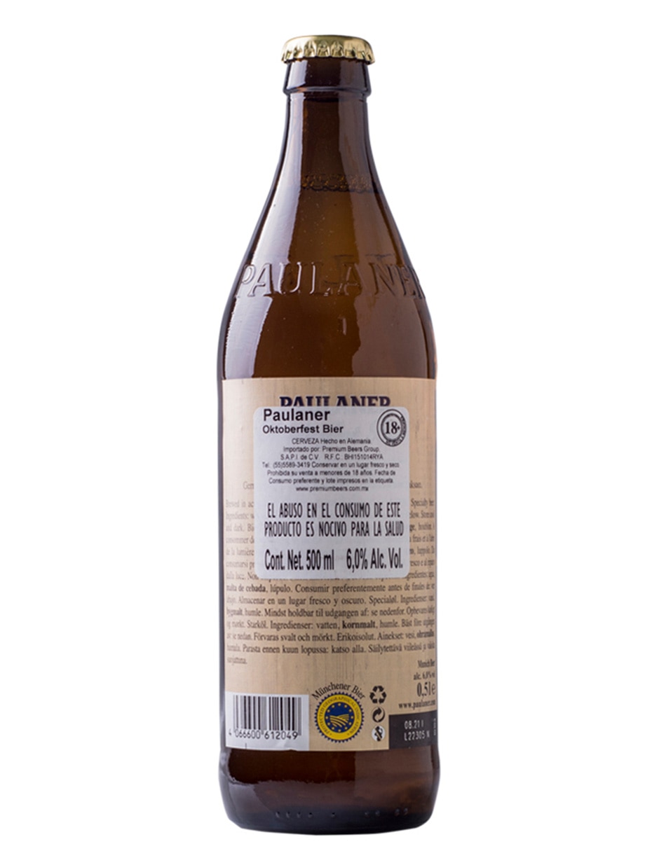 Cerveza clara lager 500 ml