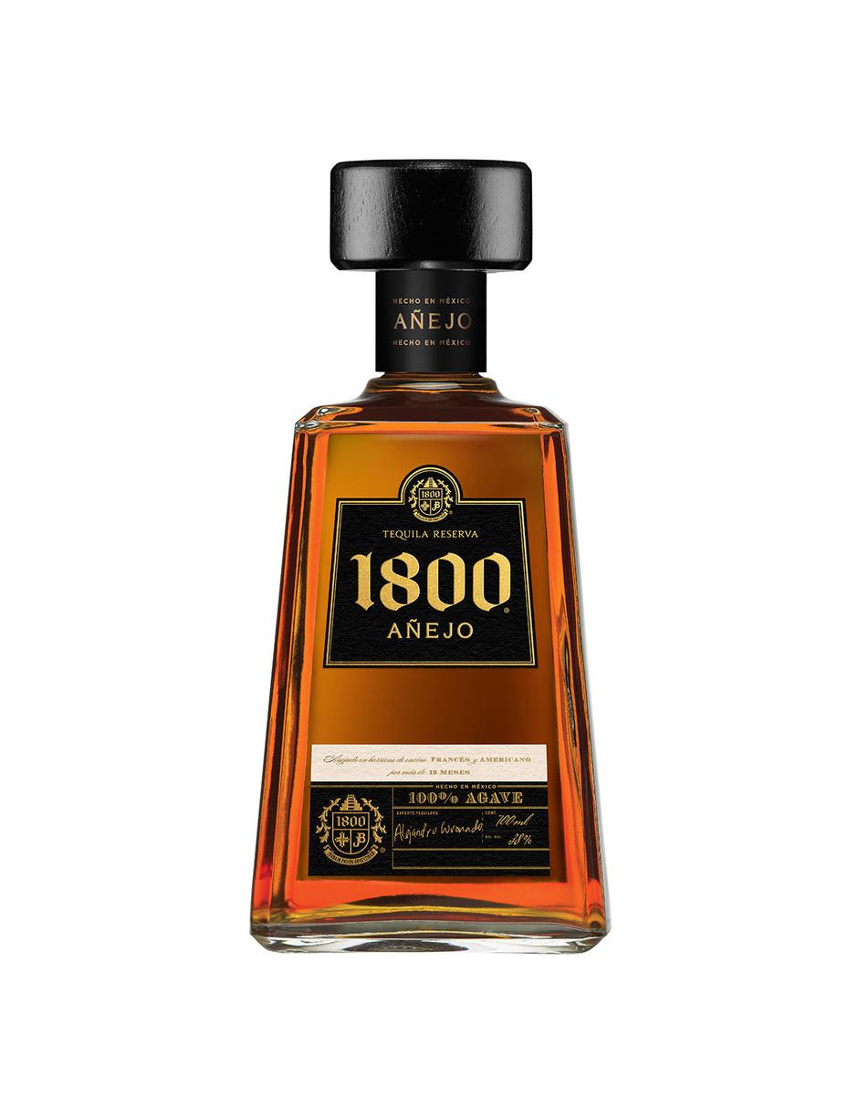 Tequila tipo Añejo cristalino 4 piezas 1 l c/u