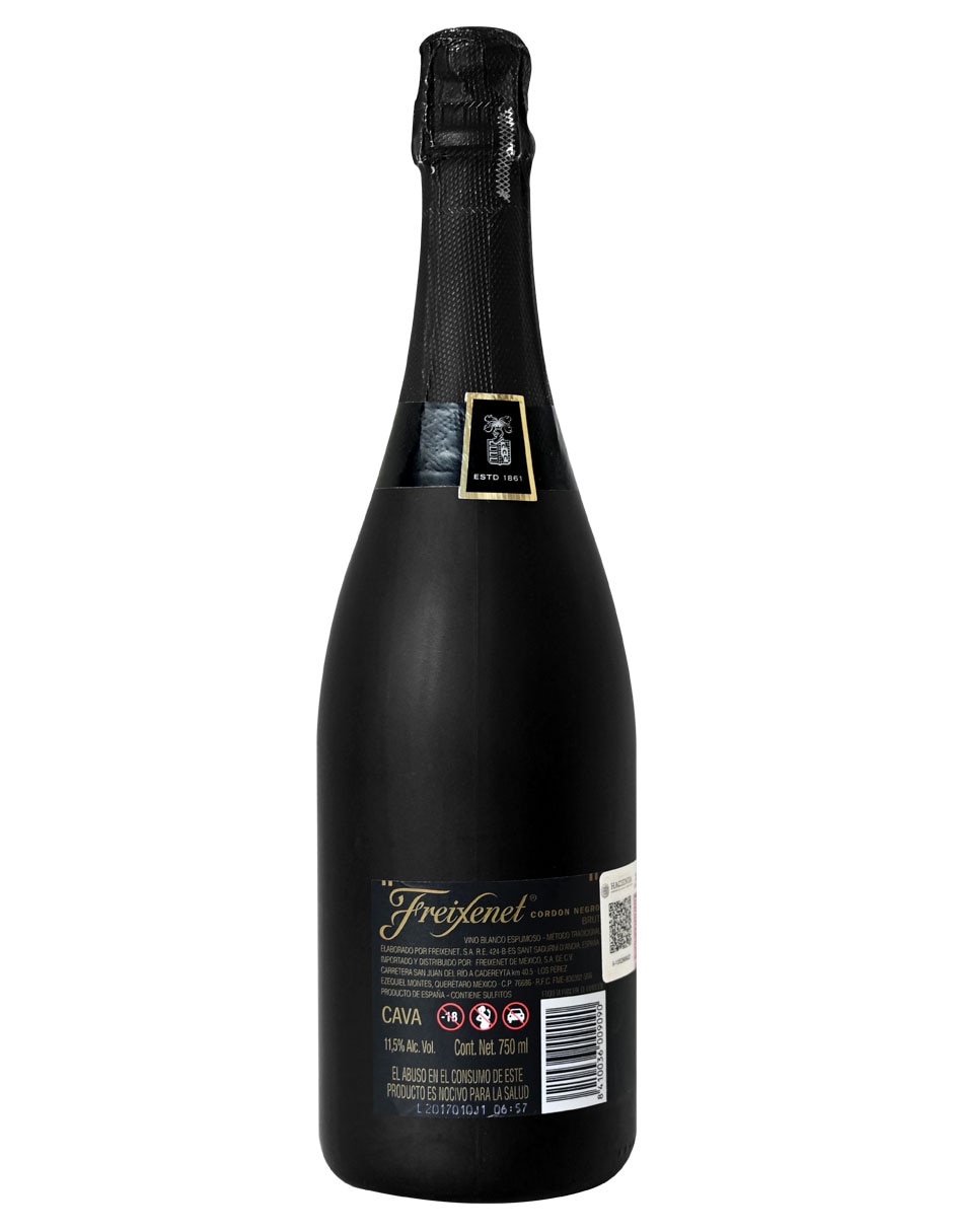 Vino espumoso blanco Macabeo Cava Cordón Negro España 750 ml 2