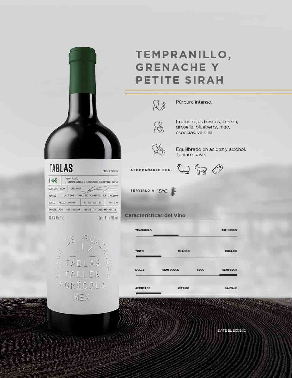 Vino tinto tempranillo marselan 750 ml 2