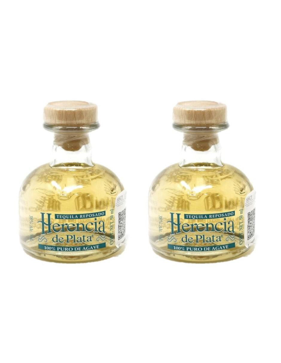 Tequila tipo Reposado 2 piezas 50 ml c/u Tequila tipo Reposado 2 piezas 50 ml c/u