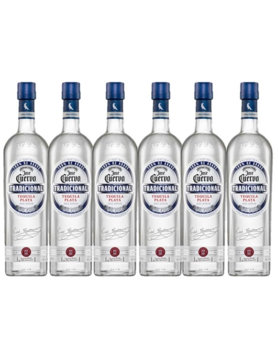 Pack de 6 Tequilas José Cuervo Tradicional Plata 695 ml