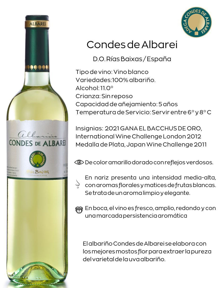 Vino blanco Botellín albariño 750 ml 2