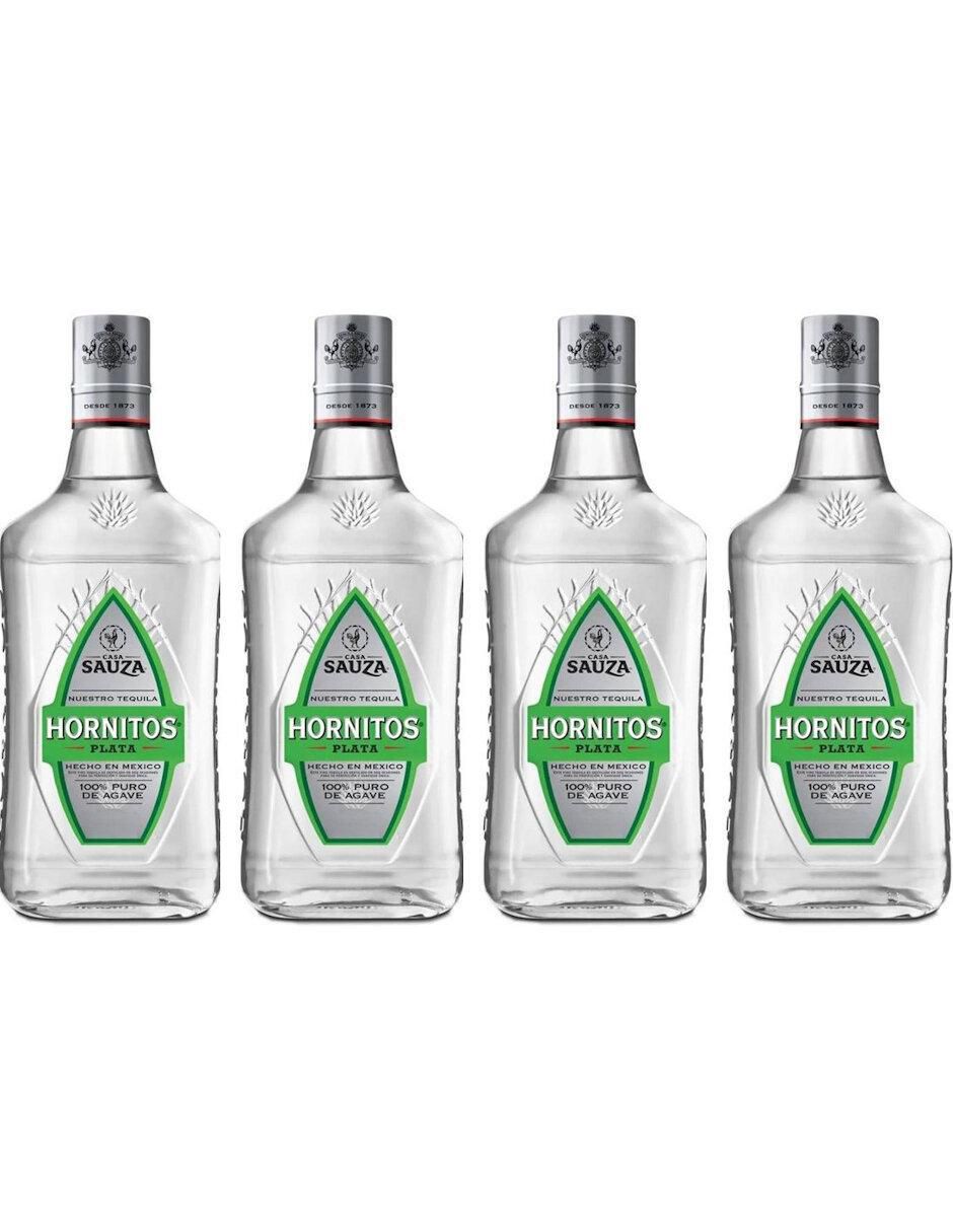 Caja de tequila Hornitos tipo Plata 4 piezas 700 ml c/u