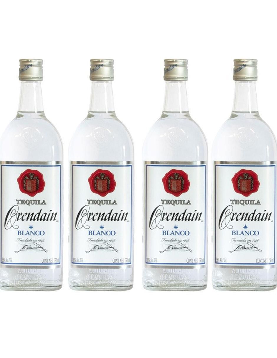 Caja de tequila tipo Blanco 4 piezas 750 ml c/u
