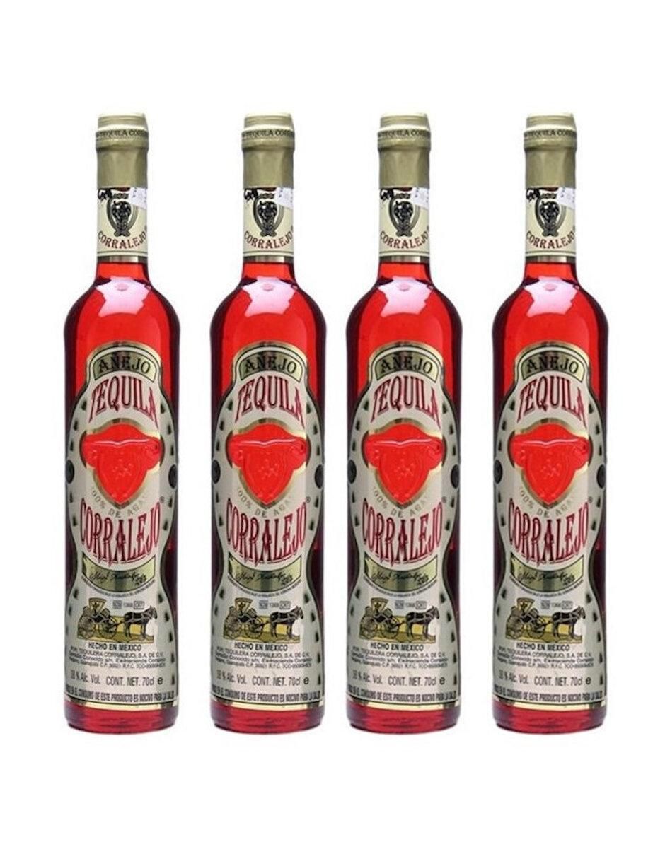 Caja de tequila tipo Añejo 4 piezas 750 ml c/u