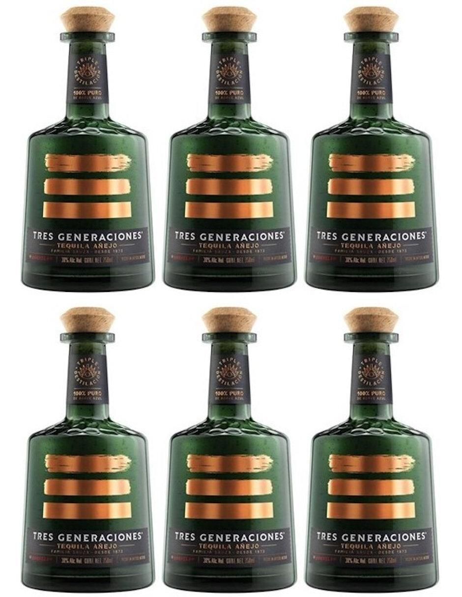Caja de tequila tipo Añejo 6 piezas 750 ml c/u