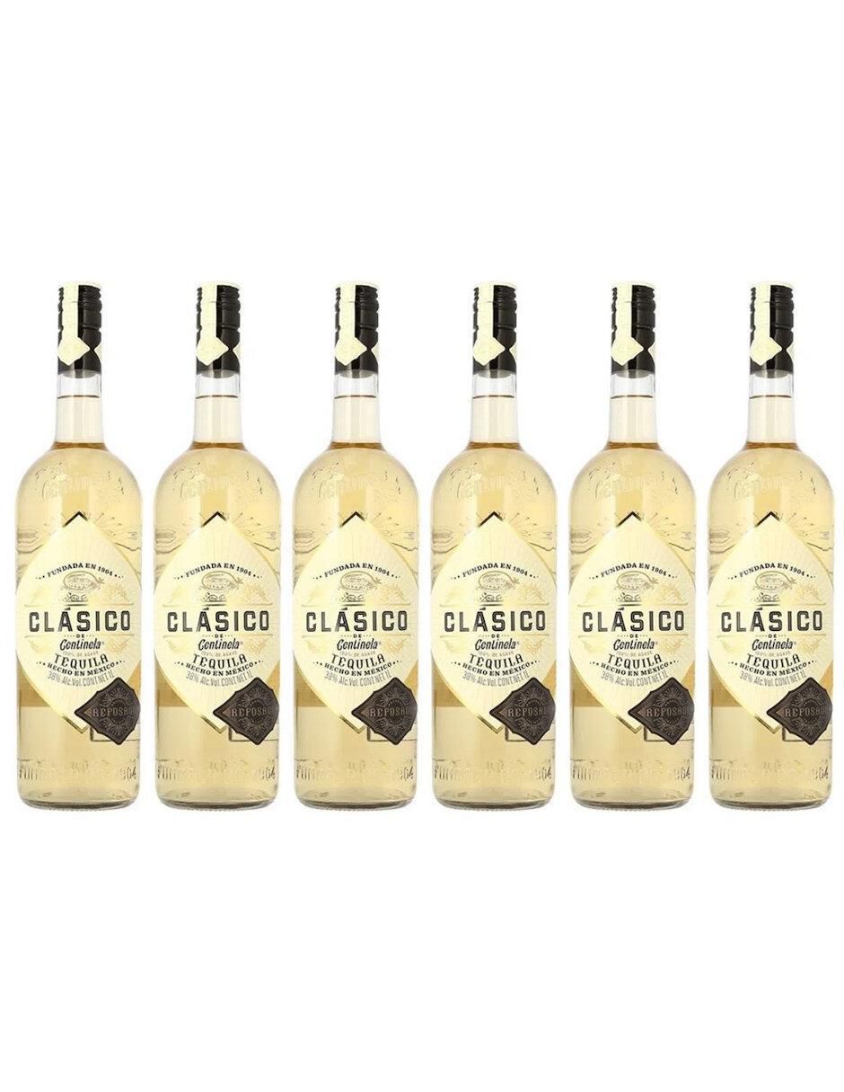 Caja de tequila tipo Reposado 6 piezas 1 L c/u