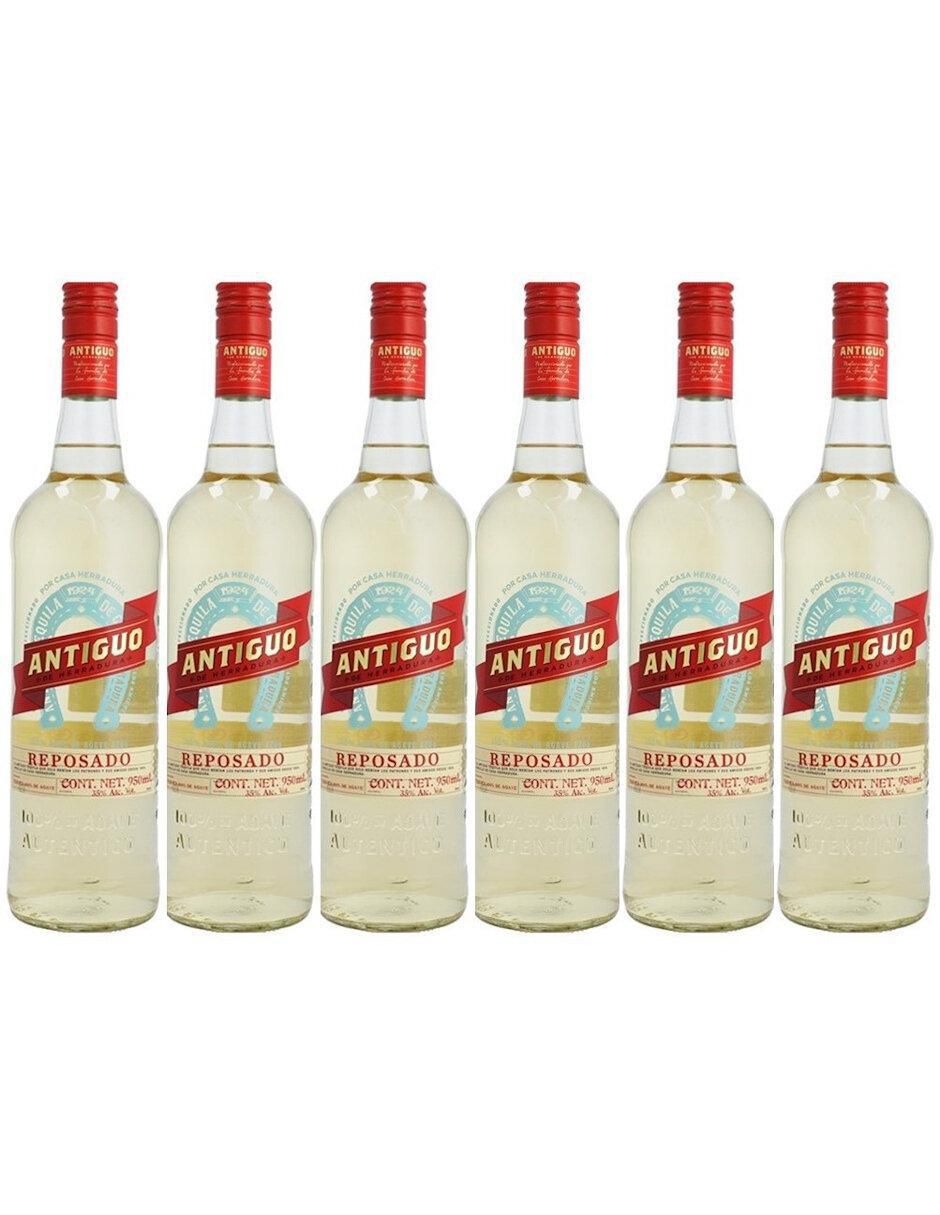 Caja de tequila tipo Reposado 6 piezas 950 ML c/u
