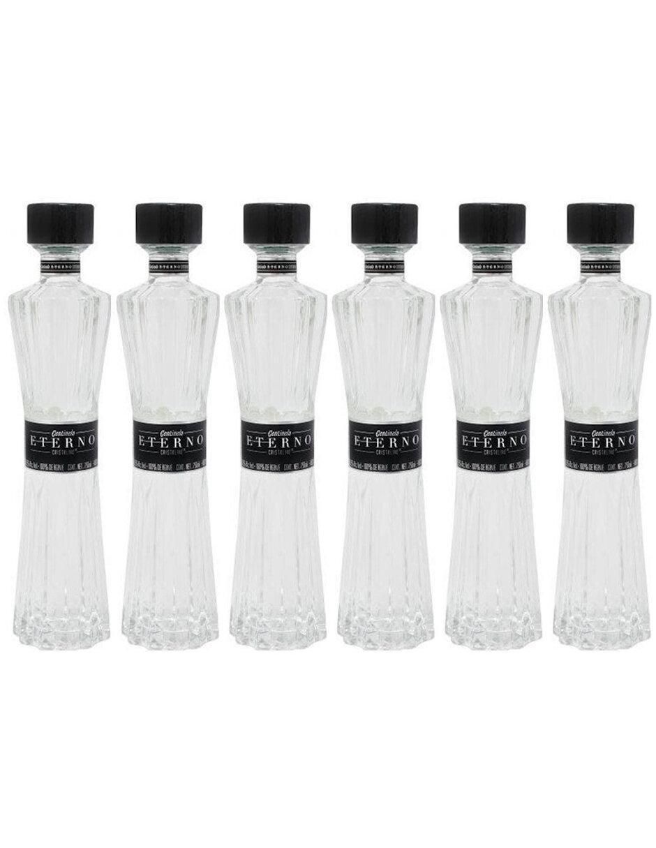Caja de tequila tipo Cristalino 6 piezas 750 ml c/u
