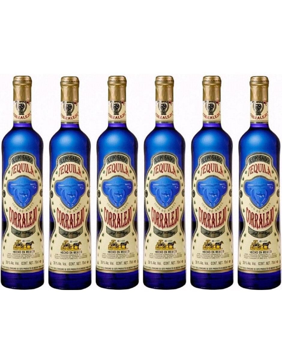 Caja de tequila tipo Reposado 6 piezas 700 ml c/u