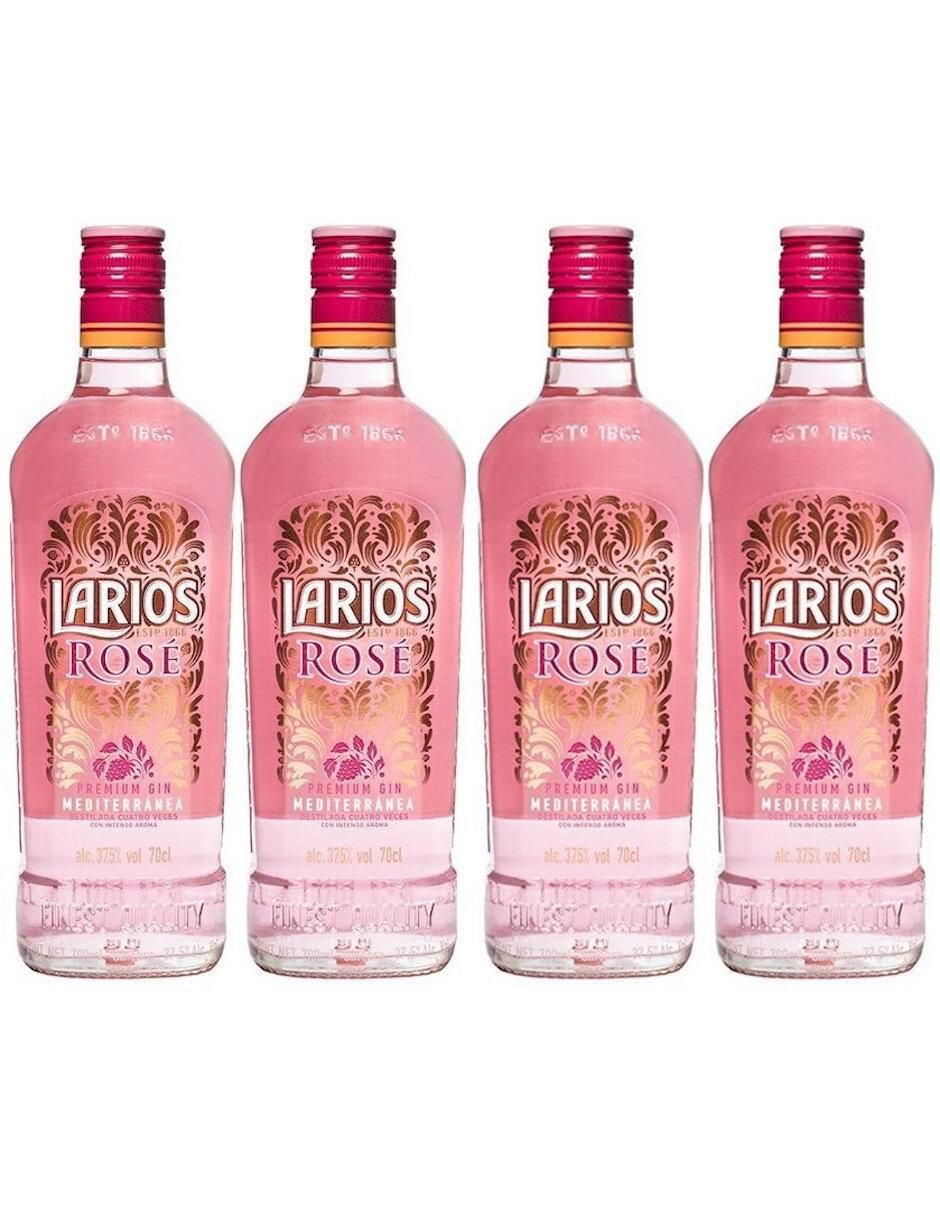 Caja de 4 piezas Ginebra Rose 700 ml Caja de 4 piezas Ginebra Rose 700 ml