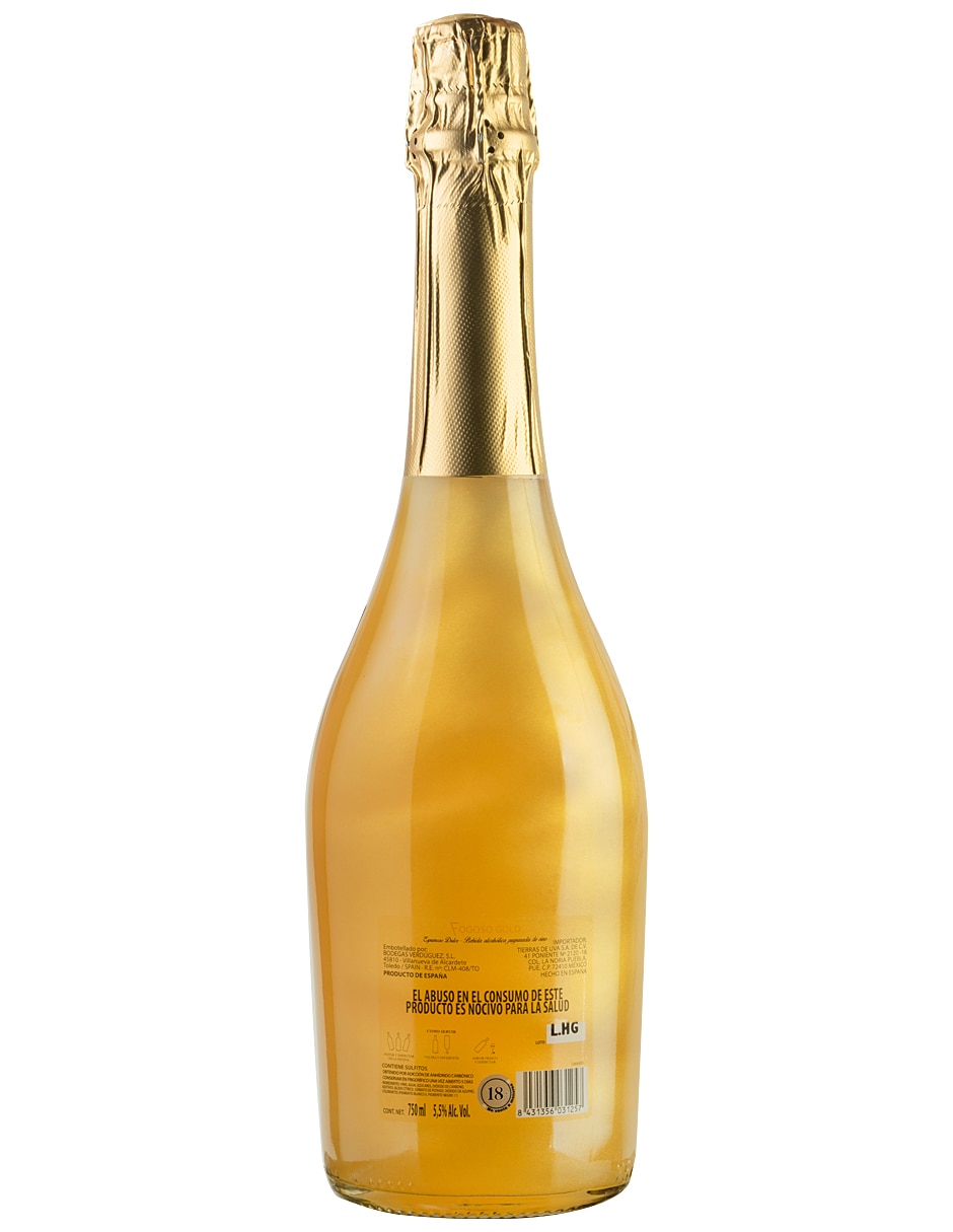 Vino espumoso blanco Moscatel Gold España 750 ml 4