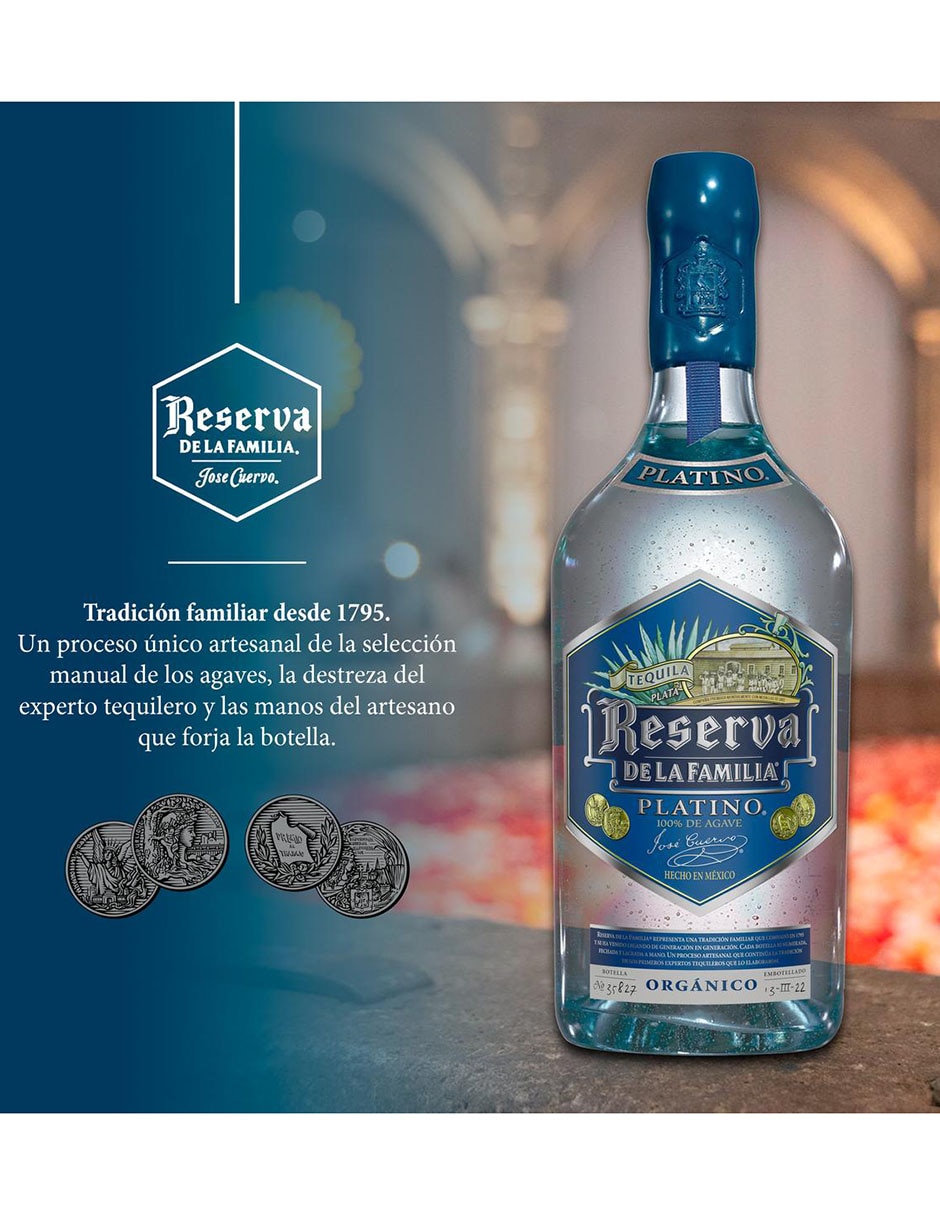Tequila tipo Platino 750 ml 4