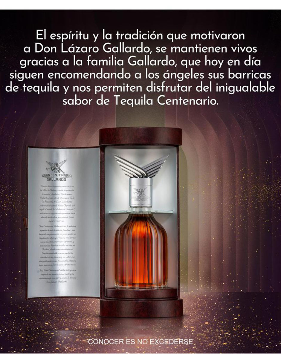 Tequila Gallardo tipo Extra añejo 750 ml 3