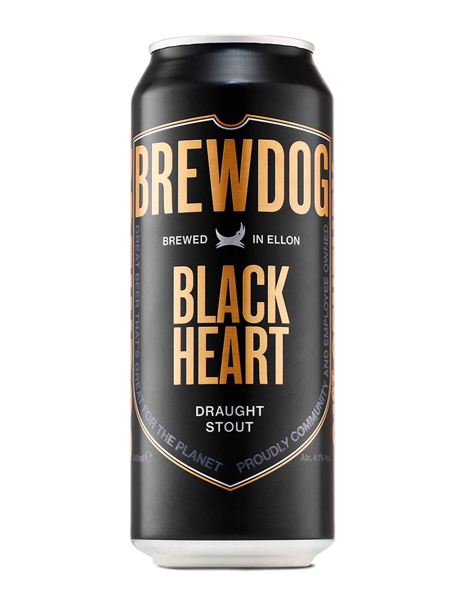 Cerveza clara Black Heart café 440 ml