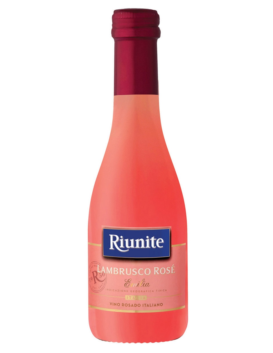 Vino rosado varietal dulce Lambrusco Rosé Lambrusco Marani y Lambrusco Salamino 187 ml