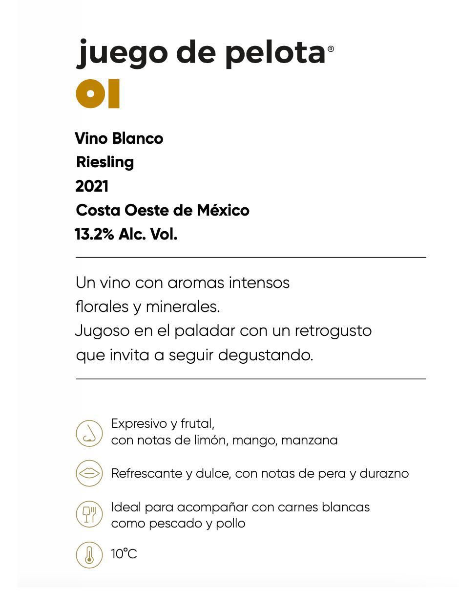Vino blanco Juego de Pelota 01 riesling 750 ml 3