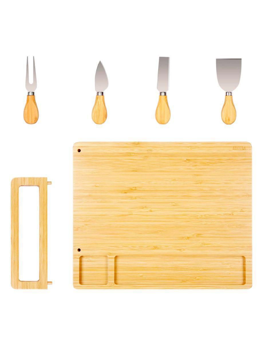 Set tabla para queso de madera