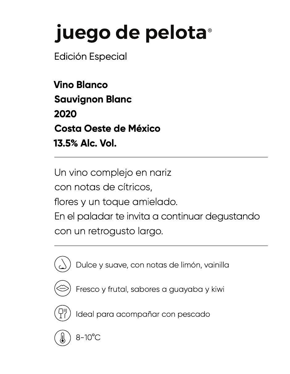 Vino blanco Juego de Pelota Edición Especial sauvignon blanc 7