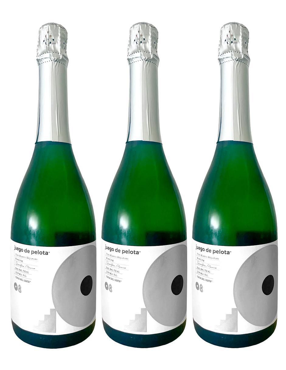 Set de vino espumoso Riesling Juego de Pelota 08 México 750 ml Set de vino espumoso Riesling Juego de Pelota 08 México 750 ml