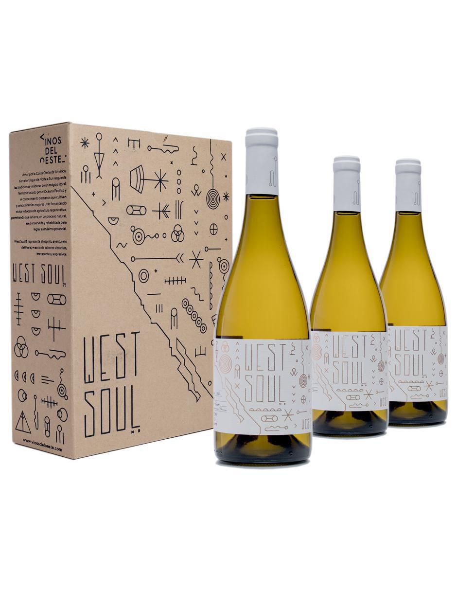 Set vino blanco West Soul chardonnay 4