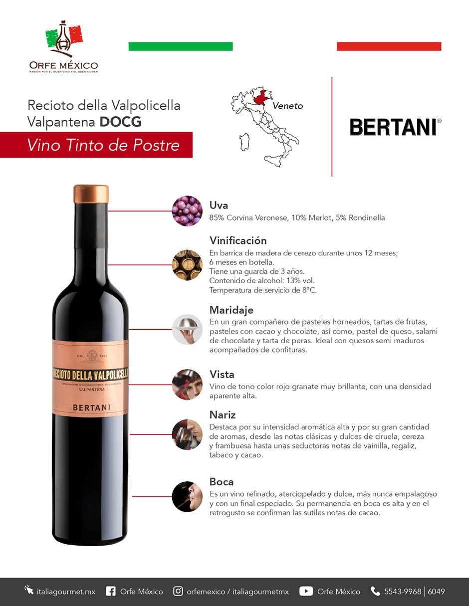 Vino tinto corvina veronese, merlot y rondinella 500 ml 3