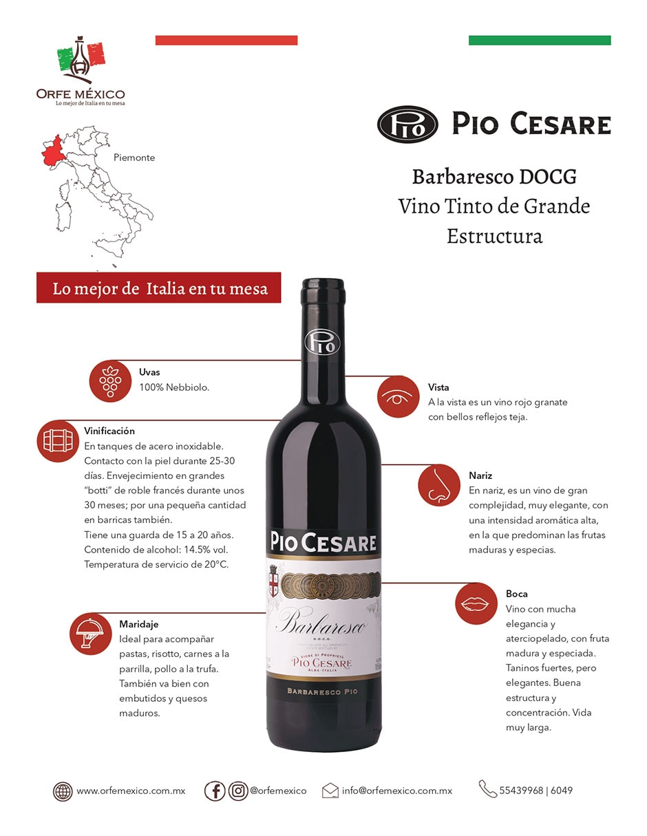 Vino tinto Barbaresco nebbiolo 750 ml 3