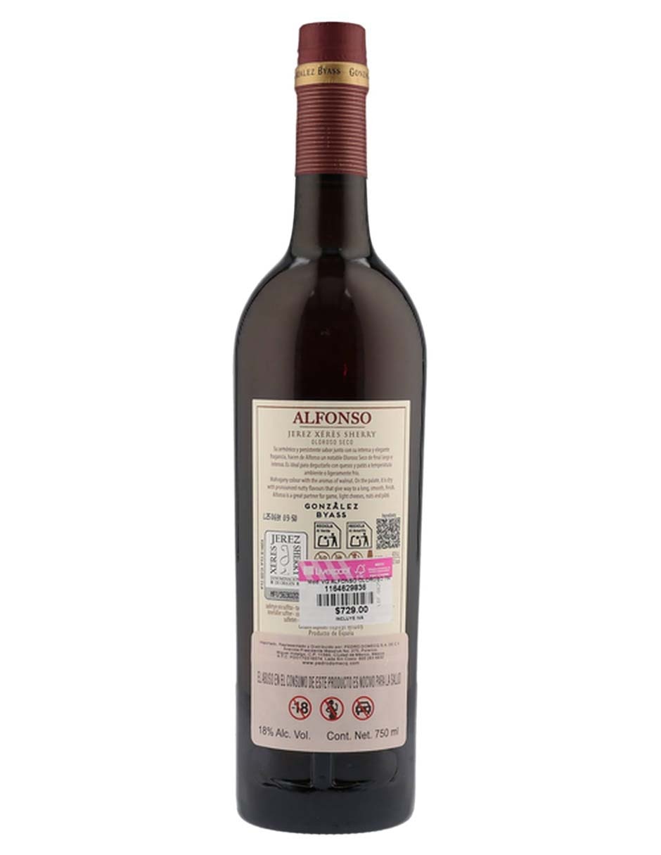 Vino generoso seco Jeréz 8 años de añejamiento 750 ml 2