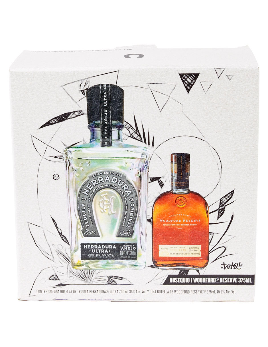 Caja de tequila Ultra tipo añejo 2 piezas 3