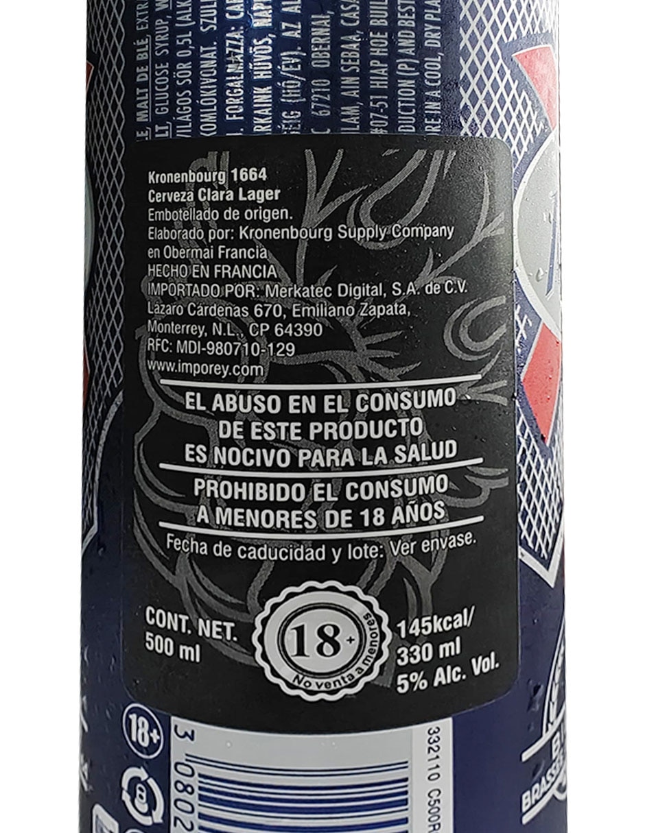 Cerveza clara 1664 lager caramelo 500 ml 2