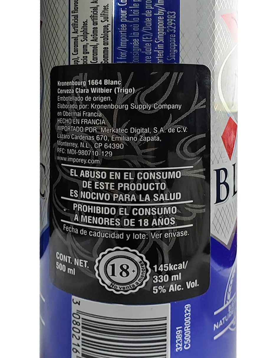 Cerveza clara Blanc salado 500 ml 2