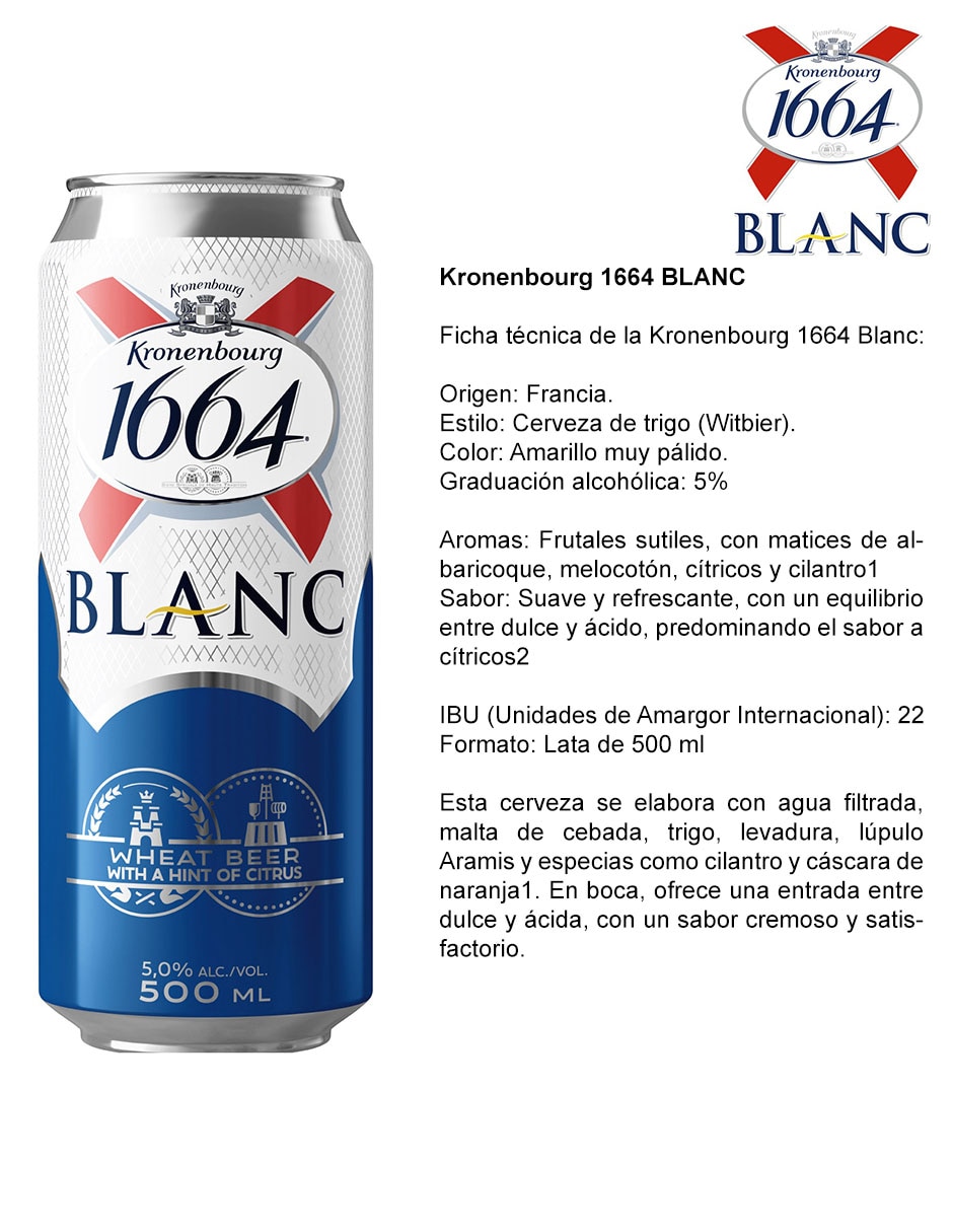 Cerveza clara Blanc salado 500 ml 3