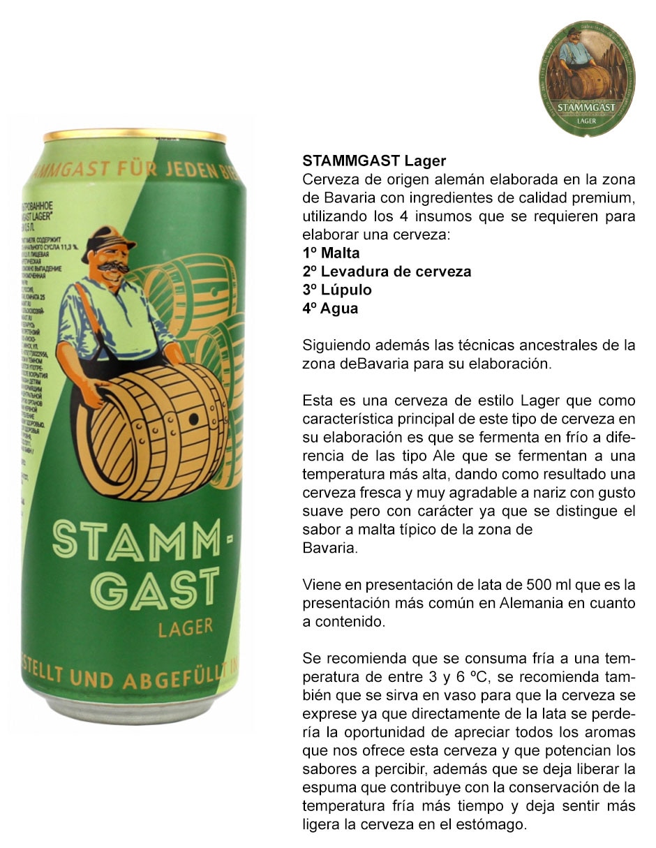 Cerveza clara lager 500 ml 3
