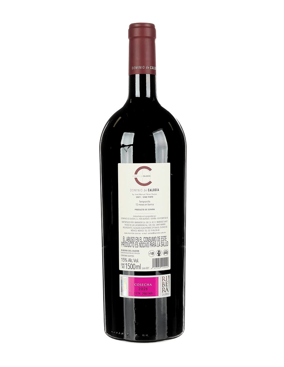Vino tinto tempranillo 1.5 l 2