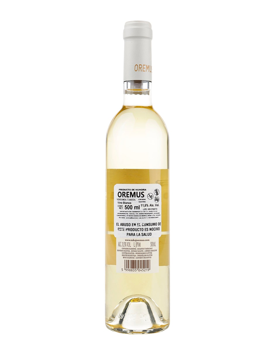 Vino blanco Vega Sicilia furmint, sárgamuskotály y zéta 500 ml 2