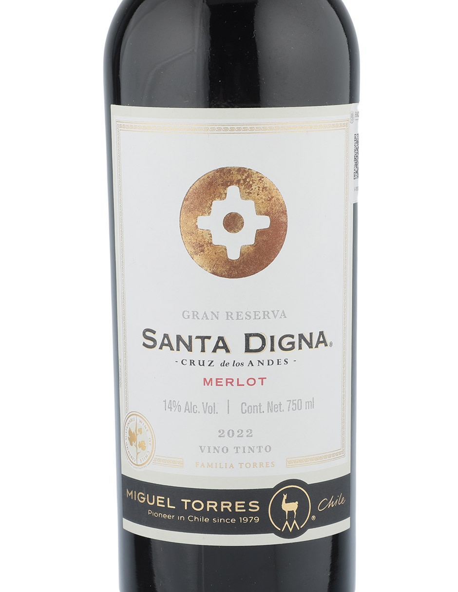 Vino tinto Santa Digna merlot 750 ml 2