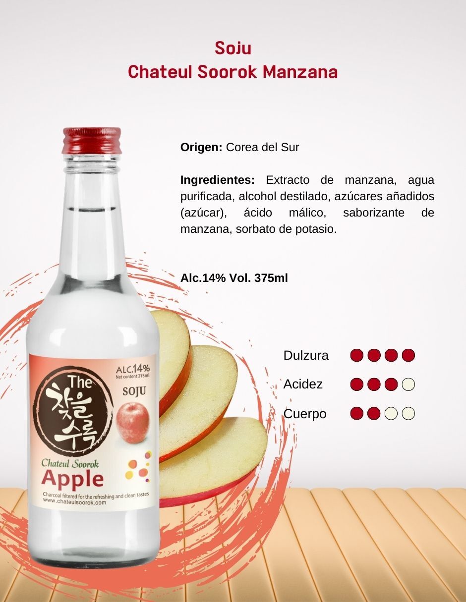 Sake frutales sabor manzana 375 ml 4