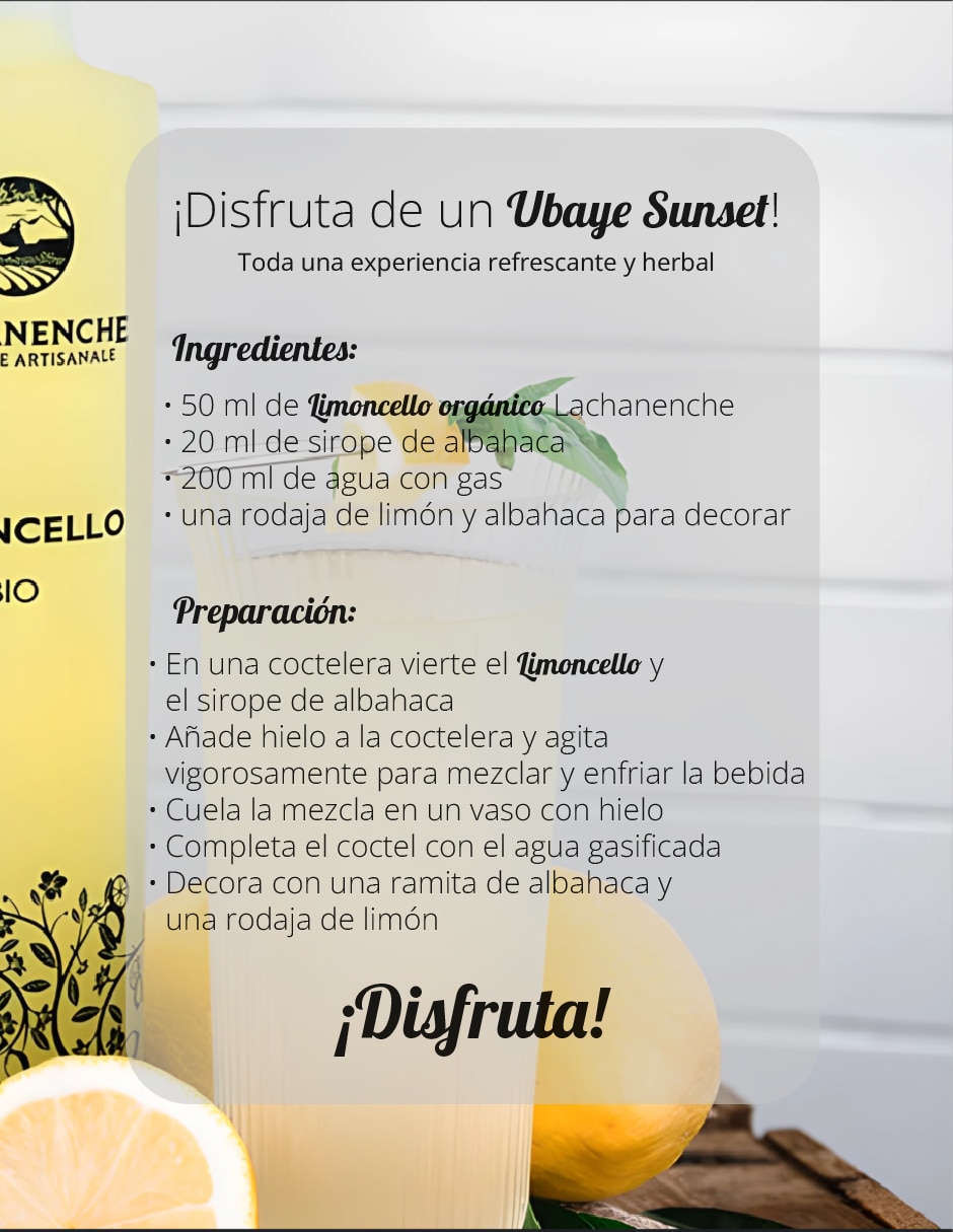 Licor digestivo de limón Limoncello orgánico 500 ml 4