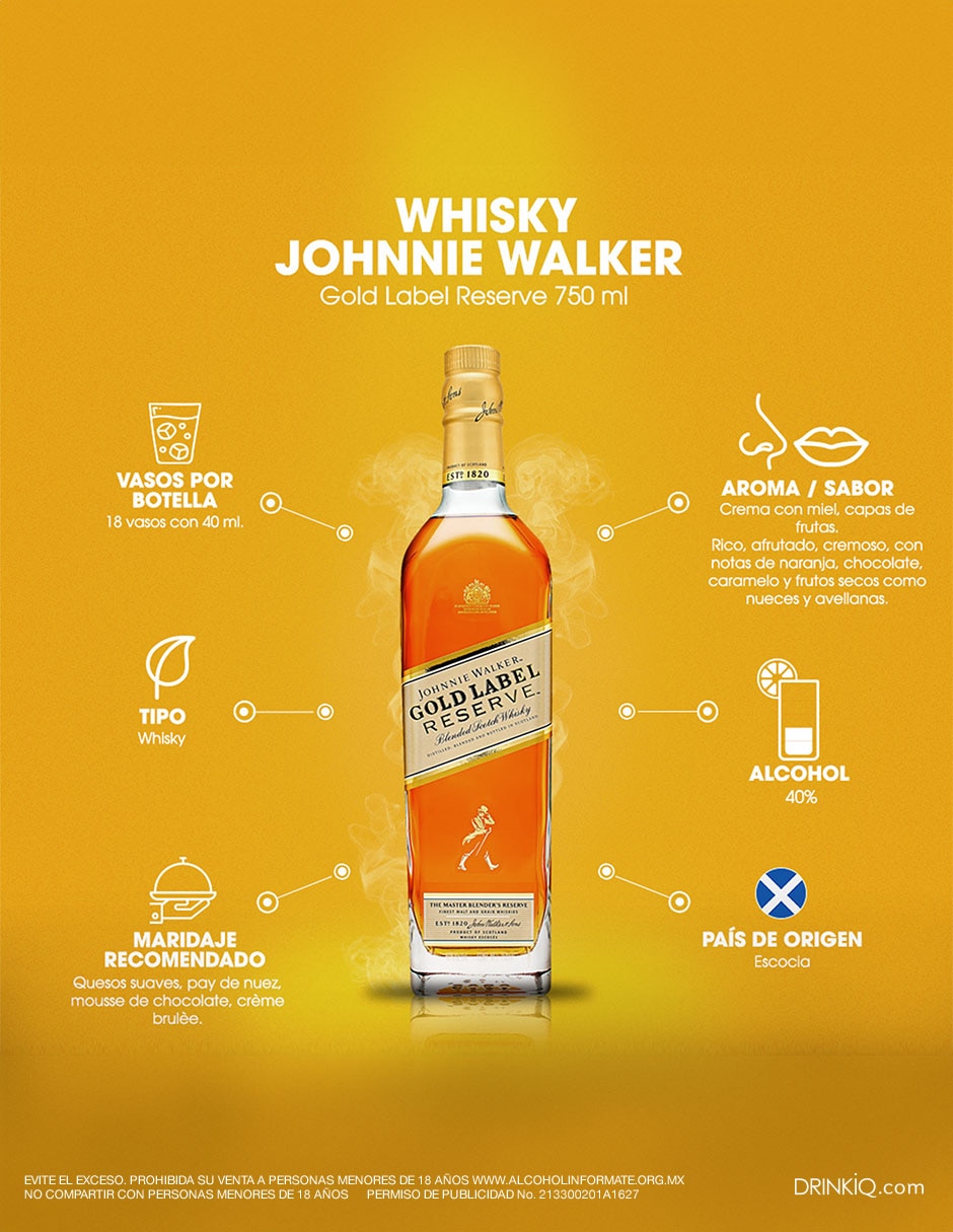 Whisky Scotch Gold Label Reserve 750 ml 6