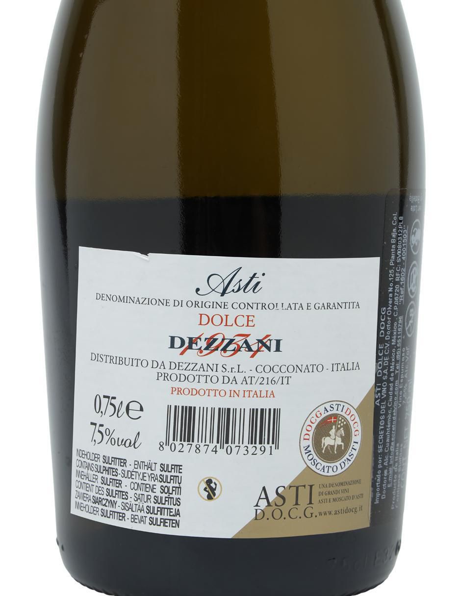 Vino espumoso blanco Glera Asti Dezzani Spumante D.O.C.G. Italia 750 ml 4