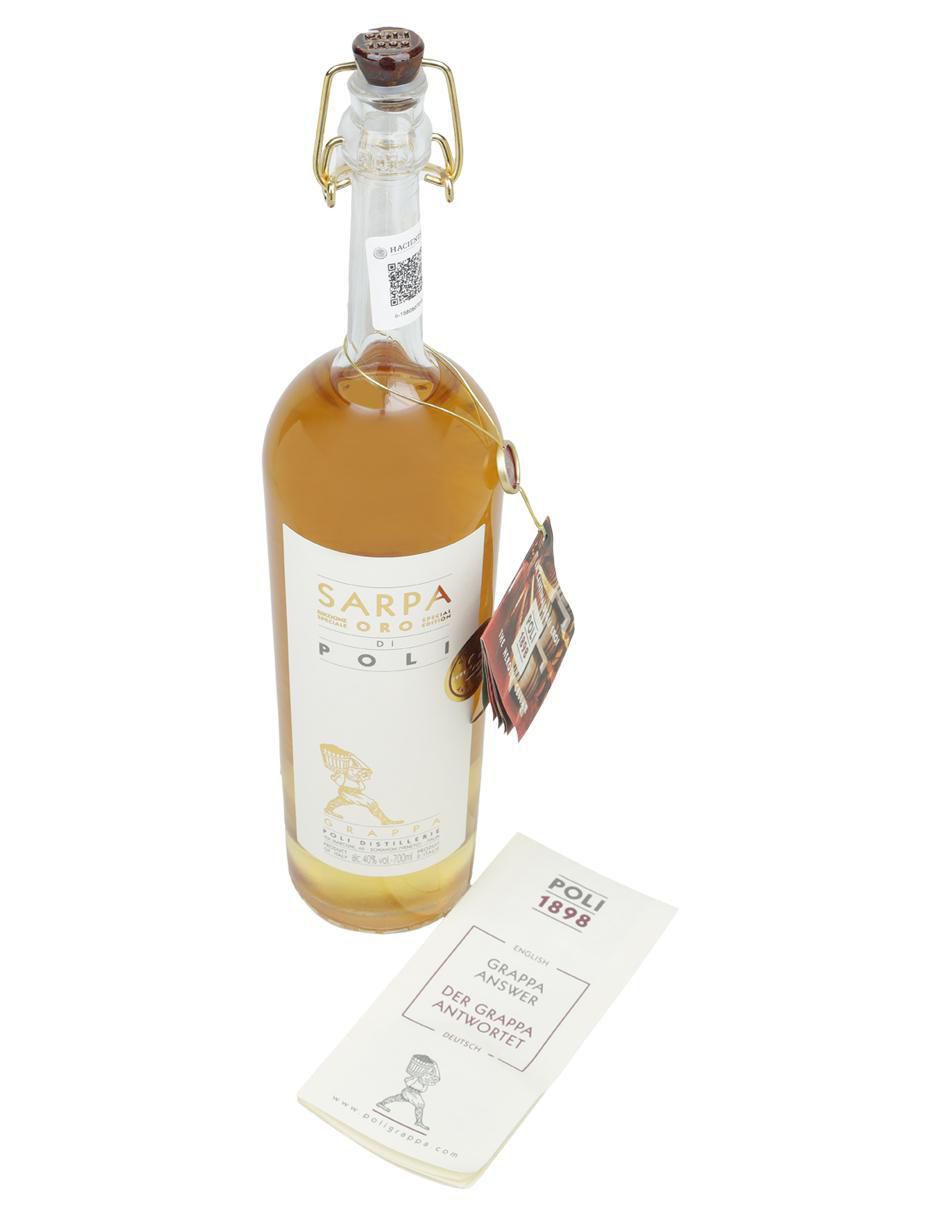 Grappa Sarpa Oro Grappa Poli. tipo Añejo 700 ml 2